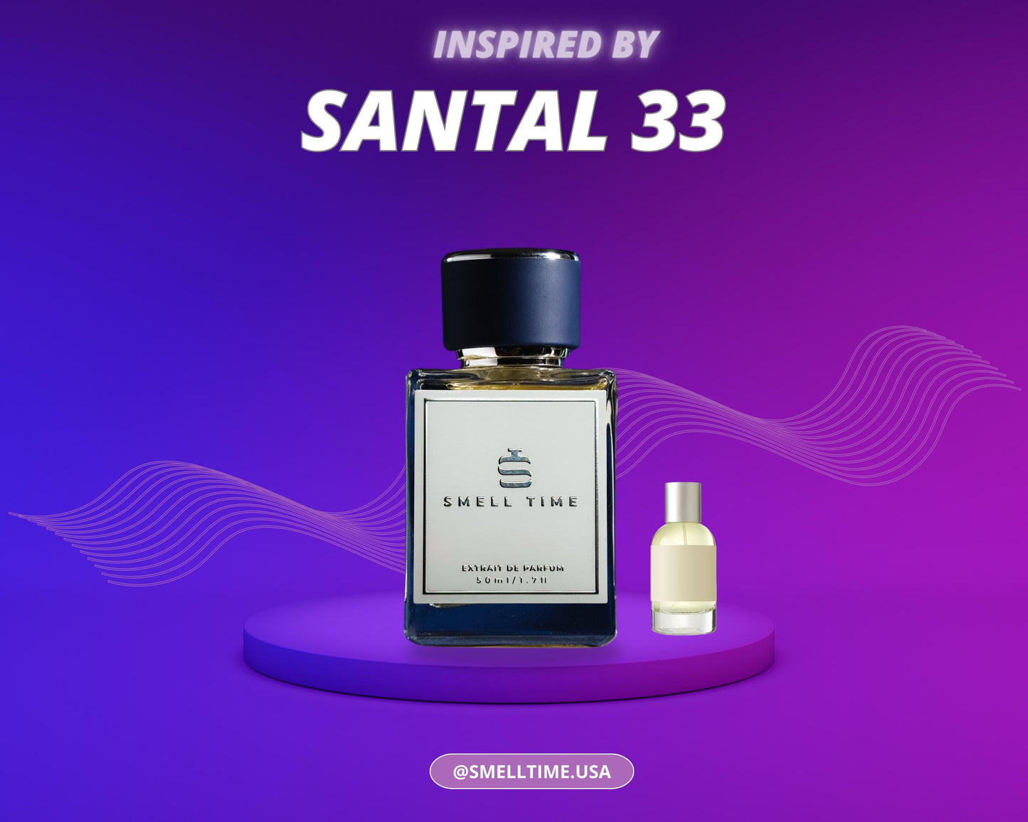Santal 33 Inspired Perfume | Creamy Sandalwood, Musk & Amber | Long-Lasting Handmade Extrait de Parfum Perfume Oil | Smell Time USA