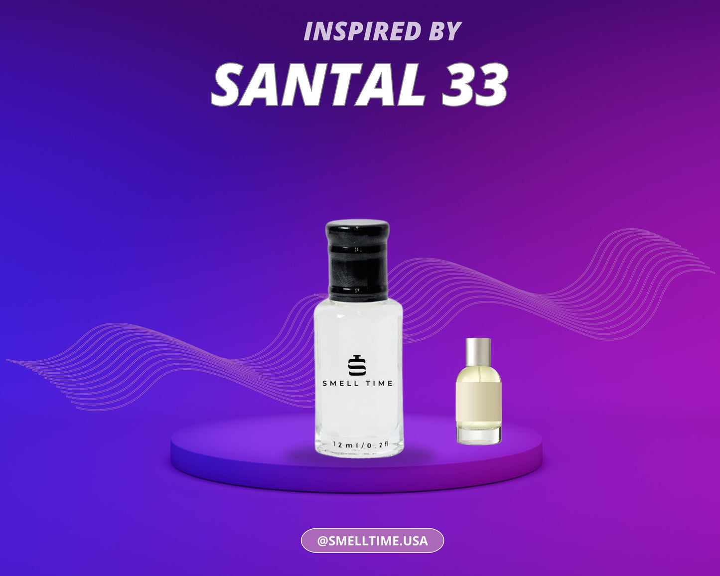 Santal 33 Inspired Perfume | Creamy Sandalwood, Musk & Amber | Long-Lasting Handmade Extrait de Parfum Perfume Oil | Smell Time USA