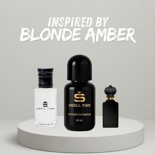 Blonde Amber Inspired Fragrance | Warm & Spicy Amber Blend | Smell Time USA