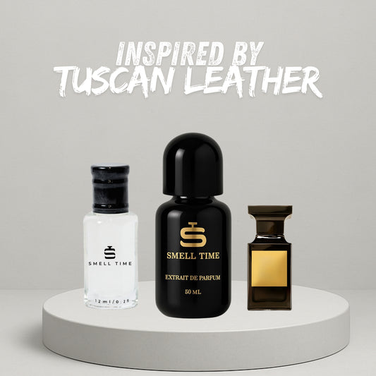 Tuscan Leather Inspired Fragrance | Bold, Leather & Amber Blend | Smell Time USA