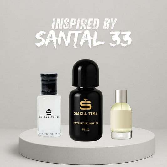 Santal 33 Inspired Perfume | Creamy Sandalwood, Musk & Amber | Long-Lasting Handmade Extrait de Parfum  Perfume Oil | Smell Time USA