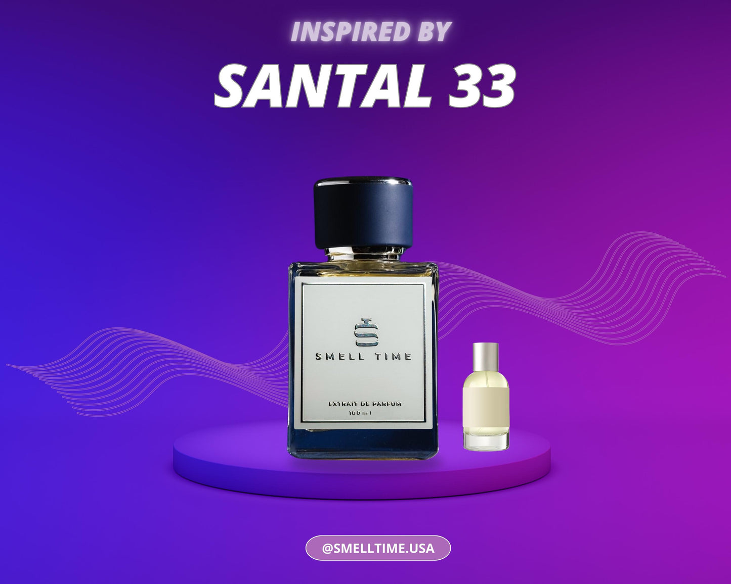 Santal 33 Inspired Perfume | Creamy Sandalwood, Musk & Amber | Long-Lasting Handmade Extrait de Parfum  Perfume Oil | Smell Time USA