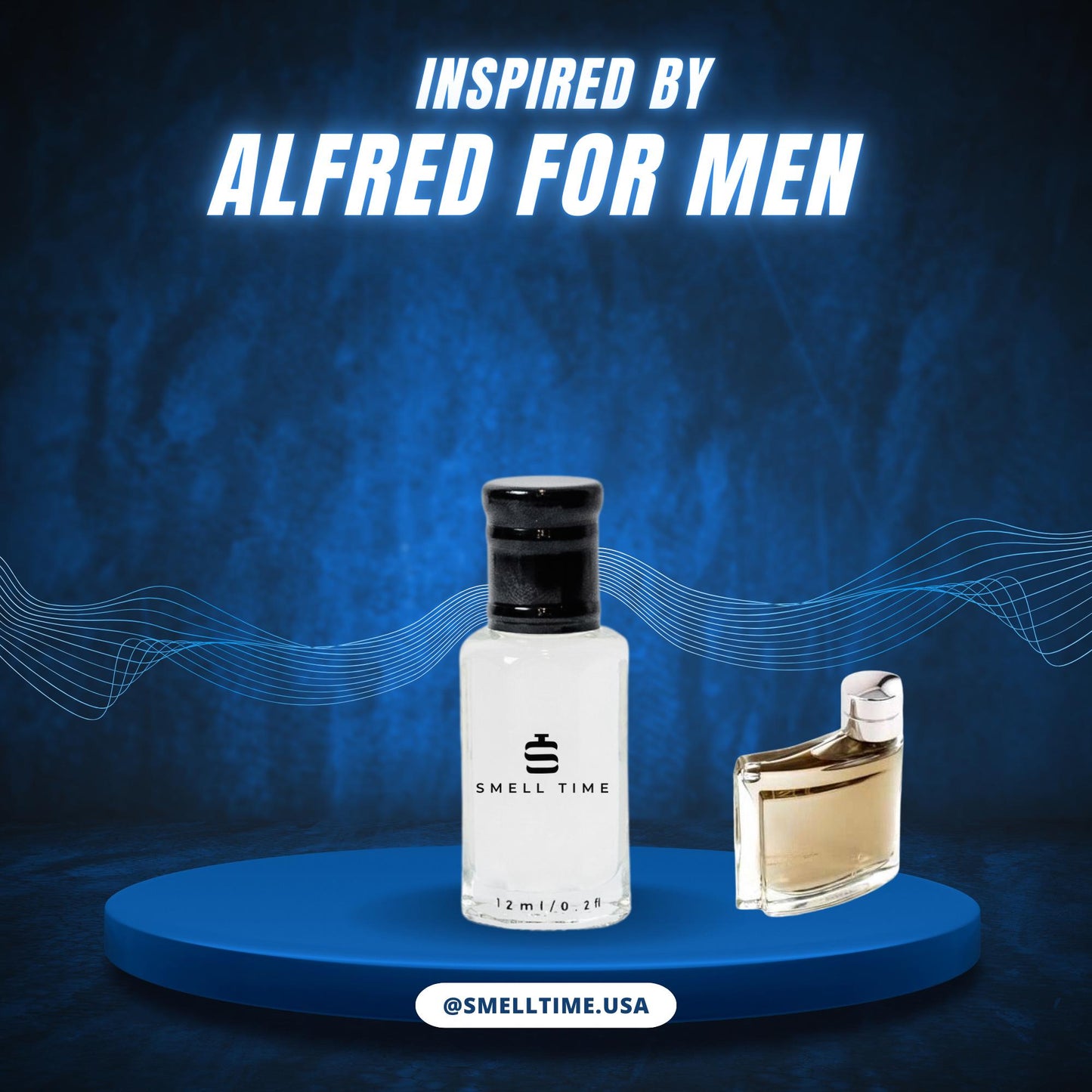 Alfred for Men Inspired Perfume | Fresh Aromatic Woody Scent | Long-Lasting Masculine Fragrance | Smell Time USA