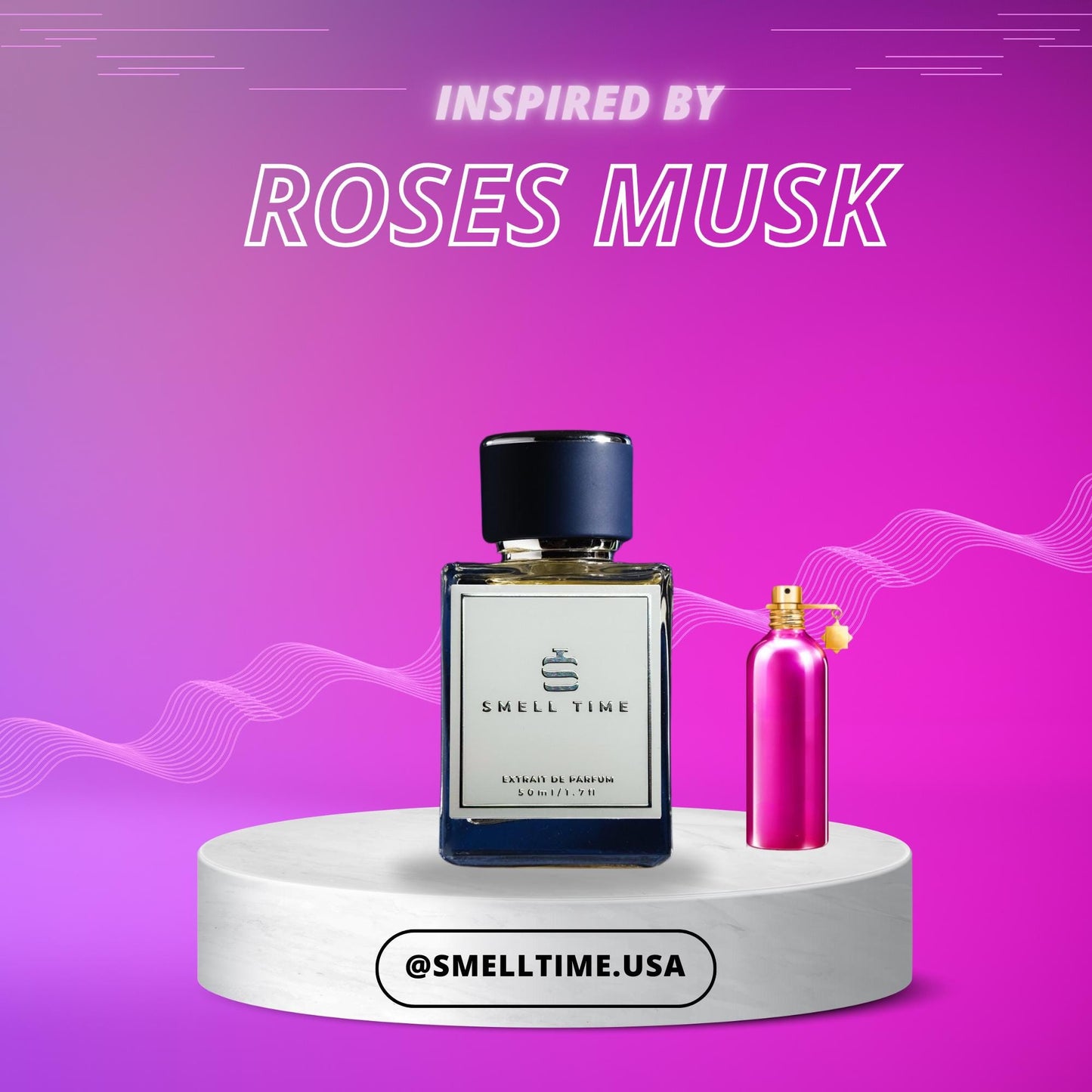 Roses Musk Inspired Fragrance | Soft, Floral  Musky | Long-Lasting & Handmade | Smell Time USA