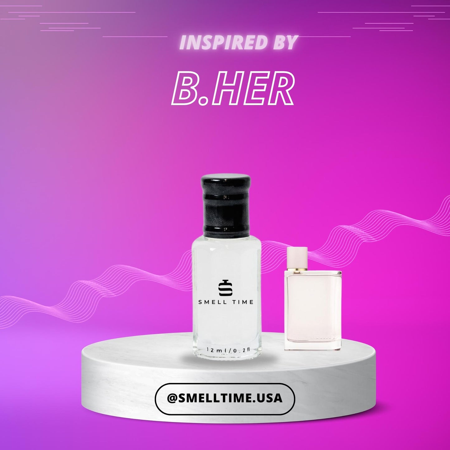 B.Her-Inspired Fragrance | Luscious Berry & Floral Fusion | Smell Time USA