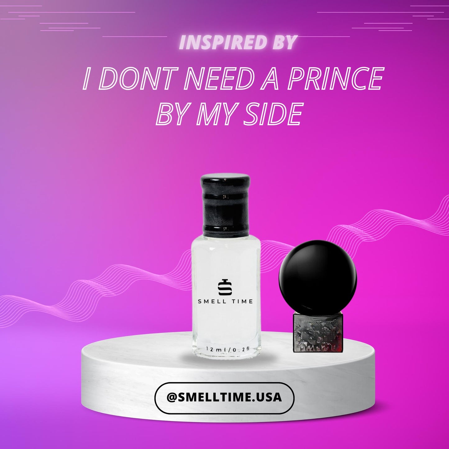 I Don’t Need A Prince By My Side Perfume – Sweet Citrus Vanilla Fragrance with Green Tea, Ginger and Marshmallow