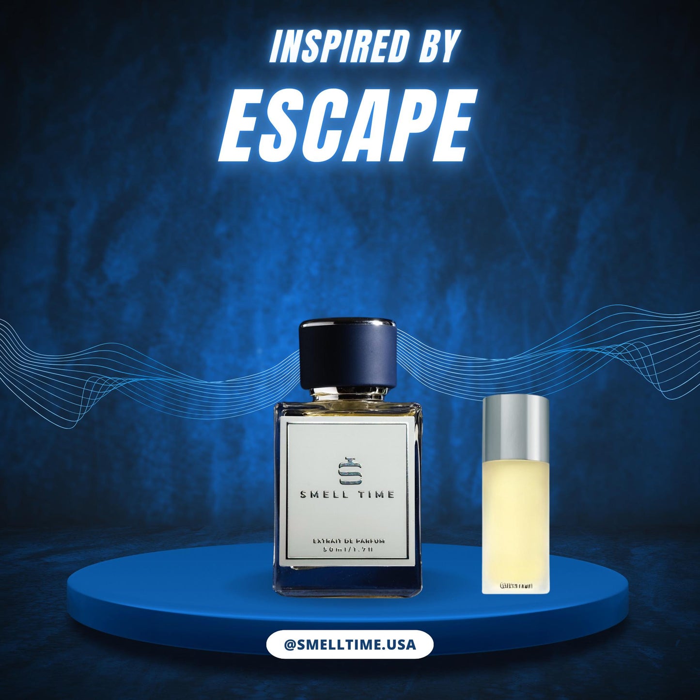 Escape Inspired Fragrance | Fresh Aquatic Citrus Scent | Aromatic & Woody Cologne | Smell Time USA