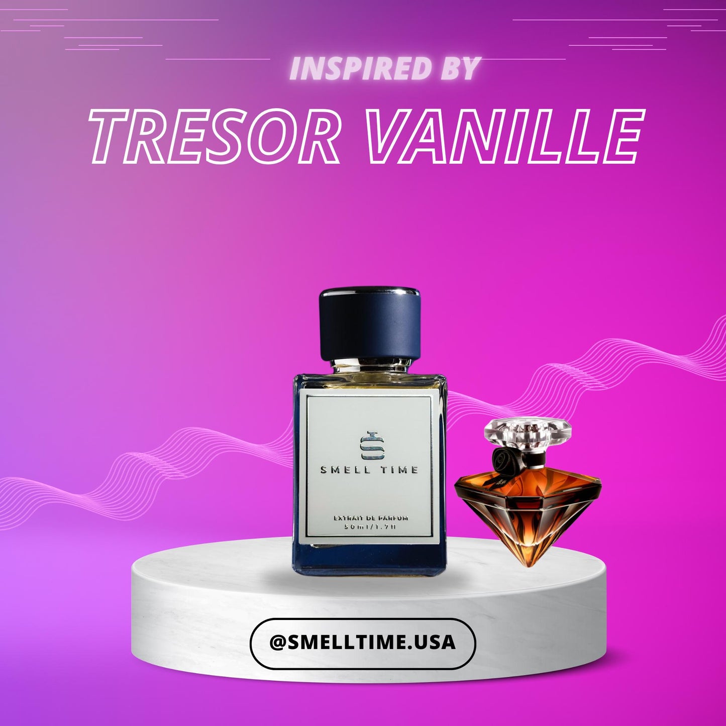 Tresor Vanille Inspired Fragrance | Vanilla, Oud, and Rose | Long-Lasting and Handmade | Smell Time USA