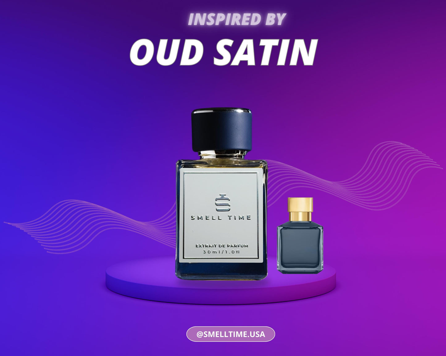 Oud Satin Inspired Fragrance | Rose, Oud & Vanilla Blend | Smell Time USA